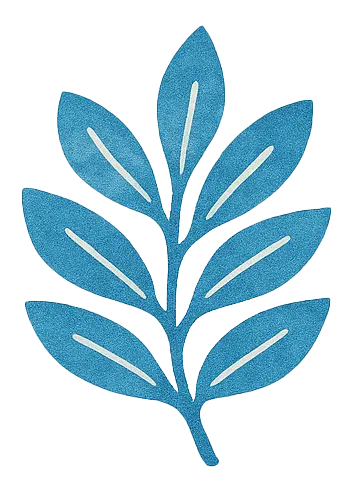 blaues Blatt