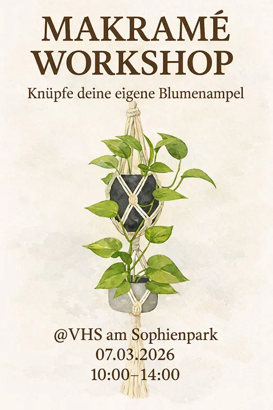 gezeichnete Blumenampel